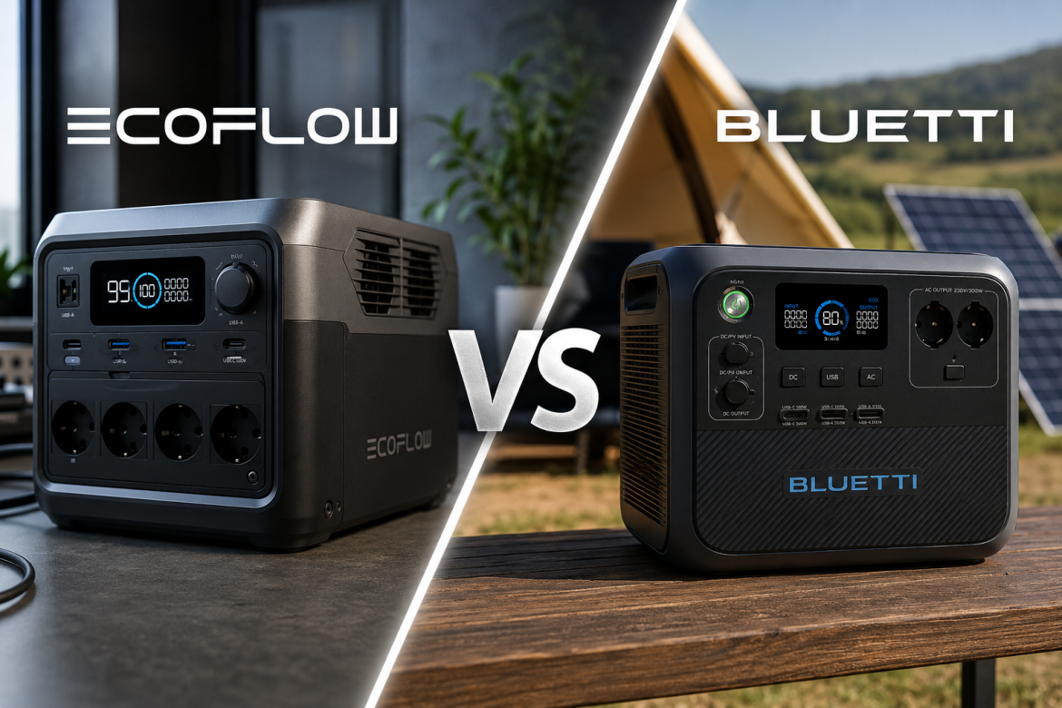 Порівняння портативних зарядних станцій EcoFlow та Bluetti
